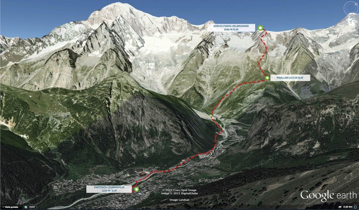 Trazado Courmayeur Mont Blanc Sky Race